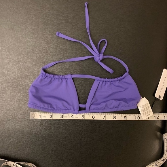 WeWoreWhat Ruched Bandeau Bikini Sapphire Blue XS NWT - Picture 13 of 15